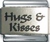 Hugs & Kisses - laser 9mm Italian charm - Click Image to Close